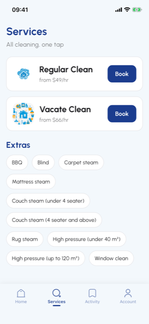 Pick your cleaning service